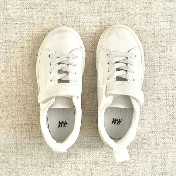 H&M Toddler Boys White Sneakers Size 10 - Picture 2 of 6